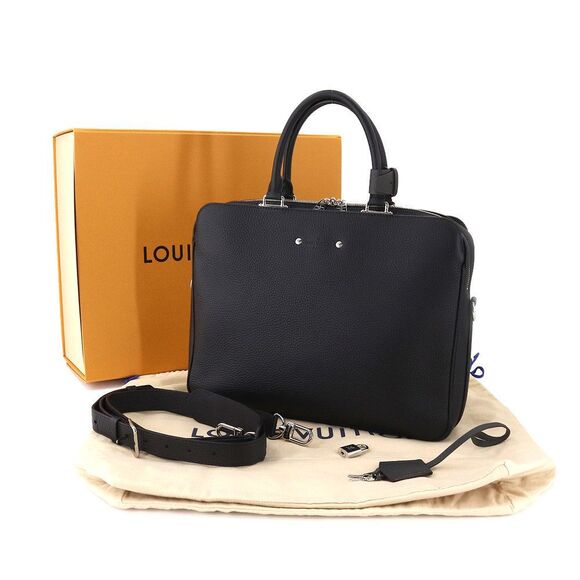 Louis Vuitton Armand Briefcase MM Business Bag Taurillon Leather - Picture 8 of 9